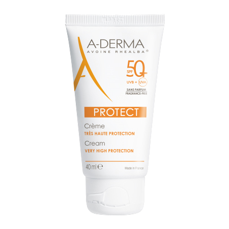 A-Derma Protect Crème Sans Parfum SPF 50+, 40 ml