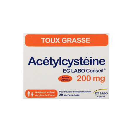 Acetylcysteine EG LABO Conseil 200 mg, 20 Sachets
