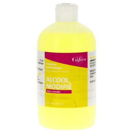 Alcool modifie gifrer, flacon de 500 ml de solution pour application locale