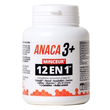 ANACA3 Minceur 12 en 1, 120 gélules