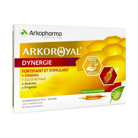 Arkopharma Arkoroyal Dynergie Bio, 20 Ampoules de 10 ml