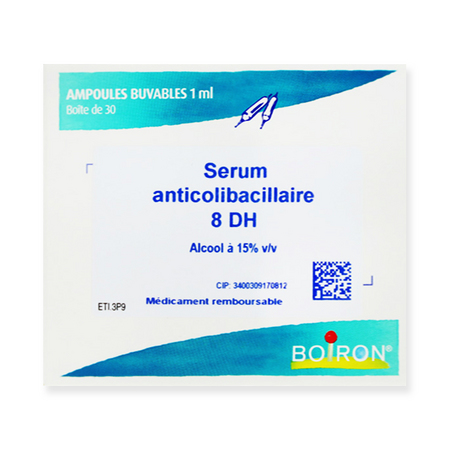 Boiron Sérum Anticolibacillaire 8 DH, 30 Ampoules Buvables