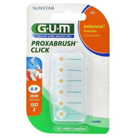 Gum proxabrush click brosse interd 1,6 mm rech, x 6