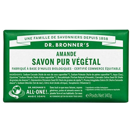 DR BRONNER'S Pain de Savon Amande, 140g