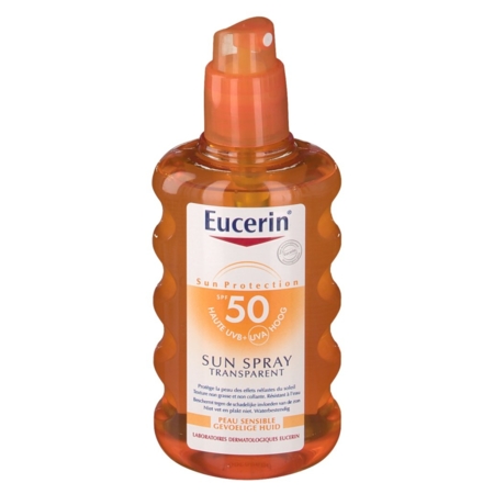 Eucerin sun spray transparent corps spf 50, spray de 200 ml