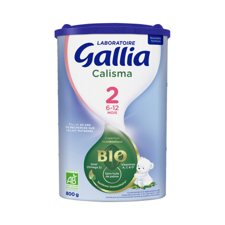 Gallia Calisma Bio Lait Infantile 2ème Âge, 800 g