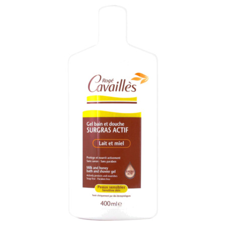 Gel douche Rogé cavaillès lait et miel, 400ml