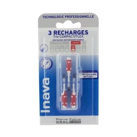 Inava flex 3 brossettes rechargeables rouge