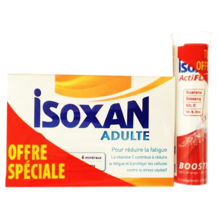 Isoxan Adulte + Actiflash Booster Offert, 20 + 14 Comprimés