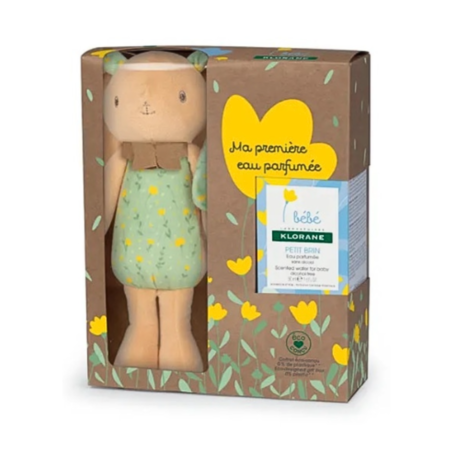 Klorane Bébé Coffret Ma Première Eau Parfumée Petit Brin et Doudou Lapin Offert, 50 ml