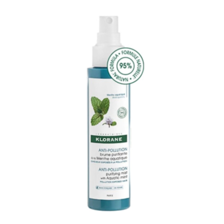 Klorane Brume Purifiante Anti-Pollution à la Menthe Aquatique, 100 ml