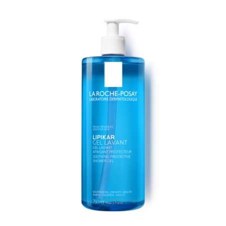 La Roche Posay LIPIKAR – Gel Douche Lavant Apaisant Protecteur Peaux Sensibles, 1 l