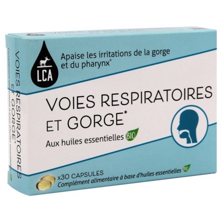 LCA Voies Respiratoires et Gorge aux Huiles Essentielles Bio, 30 Capsules