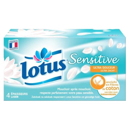 Lotus sensitive mouchoir blanc 80