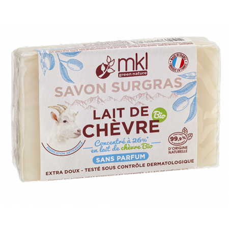 MKL Savon au Lait de Chèvre Bio Neutre Sans Parfum - 100 g