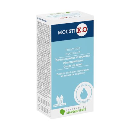 MOUSTI K.O Pommade apaisante huiles essentielles, tube 30 ml + boîte