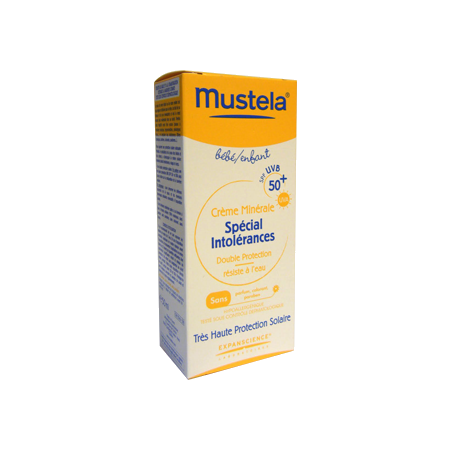 Mustela solaire intol cr minerale spf 50+, 50 ml de crème dermique