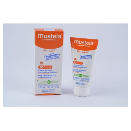 Mustela solaire intol creme minerale spf 50+, 50 ml de crème dermique