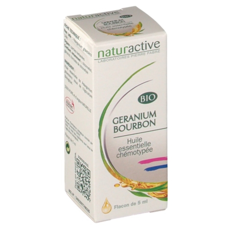 Naturactive he bio geranium bourbon, 5 ml d'huile essentielle