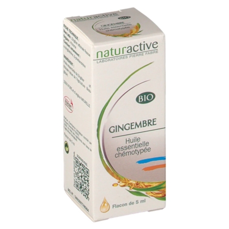 Naturactive he bio gingembre, 5 ml d'huile essentielle