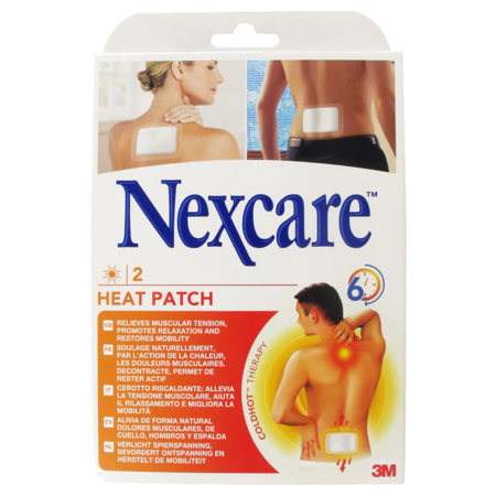 Nexcare heat patch chauffant adhesif antidouleur, x 2