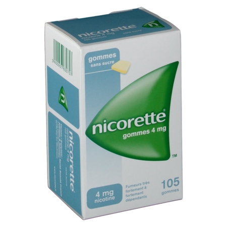NICORETTE 4 mg SANS SUCRE : prix, notice, effets secondaires, posologie -  gomme à mâcher médicamenteuse édulcorée au sorbitol