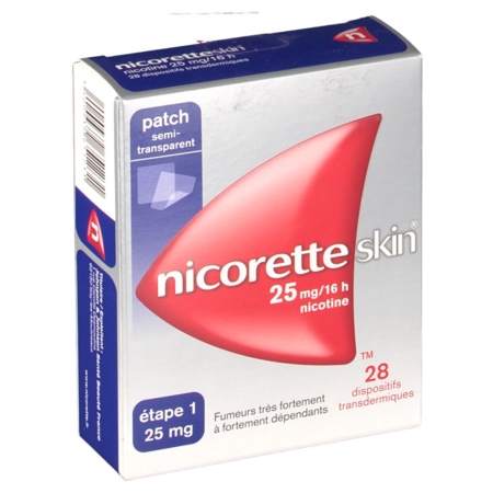 Nicoretteskin 25 mg/16 heures, 28 dispositifs transdermiques