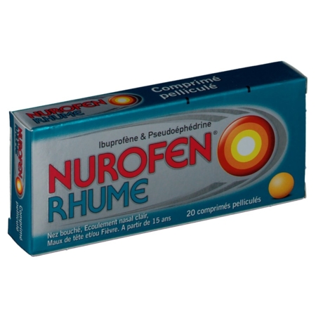 Nurofen Rhume 200 mg comprimé - Nez bouché, fièvre, mal de tête