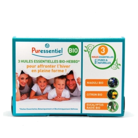 Puressentiel cof he niaoul citr eucal, 3 x 10 ml d'huile essentielle