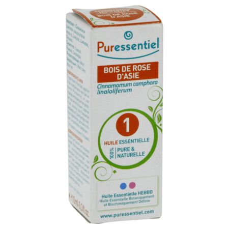 Puressentiel huile essent bois rose asie, 10 ml d'huile essentielle