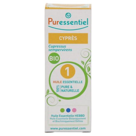 Puressentiel huile essent cypres prov bio, 10 ml d'huile essentielle