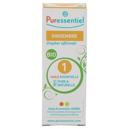 Puressentiel huile essent gingembre bio, 5 ml d'huile essentielle