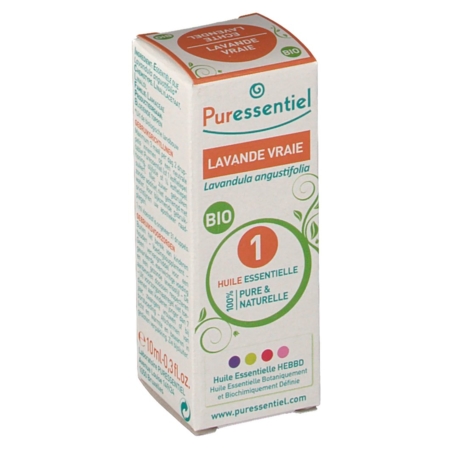 Puressentiel huile essent lavande vraie bio, 10 ml d'huile essentielle