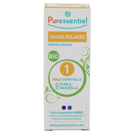 Puressentiel huile essent sauge sclaree bio, 5 ml d'huile essentielle