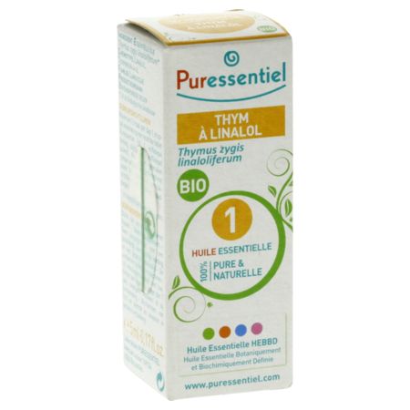 Puressentiel huile essent thym linalol bio, 5 ml d'huile essentielle