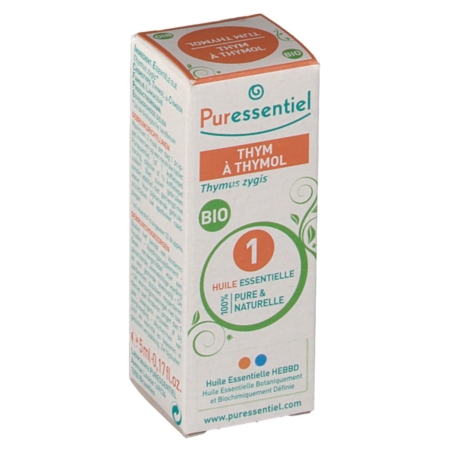 Puressentiel huile essent thym thymol bio, 5 ml d'huile essentielle