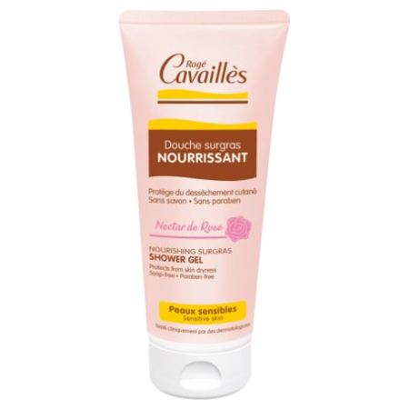 Rogé Cavailles gel douche nourrissant nectar de rose, 200 ml