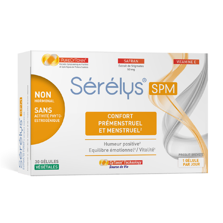 Sérélys SPM Confort Prémenstruel et Menstruel Humeur Vitalité 30 gélules 