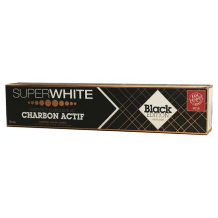 SuperWhite Black Edition Dentifrice blancheur au Charbon actif, 75mL