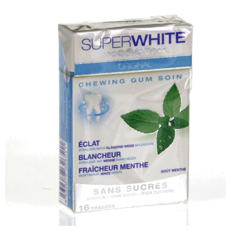 Superwhite original gomme a macher menthe, 25 g