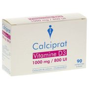 Calciprat vitamine d3 1000 mg/800 ui, 90 comprimés à sucer