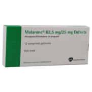 Malarone 62,5 mg/25 mg enfants, 12 comprimés pelliculés