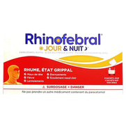 Rhinofabral Rhume-État Grippal Jour et Nuit, 12 Sachets