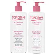 Topicrem Essentiel Ultra-hydratant Lait Corps 24h, 500 ml, Lot de 2x500ml