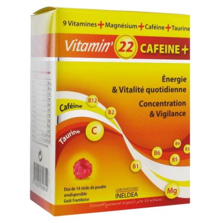 Vitamin 22 cafeine+ poudre stick 14