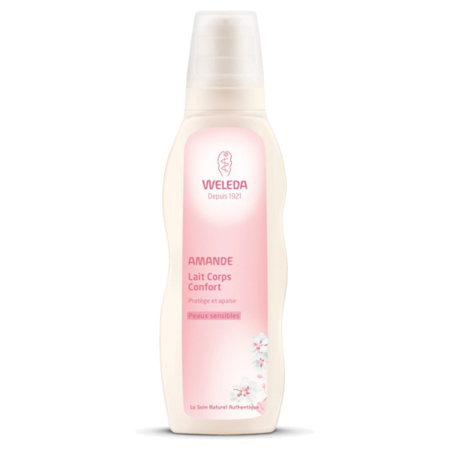 Weleda Lait Corps Confort à la Grenade, Flacon-Pompe Airless de 200 ml