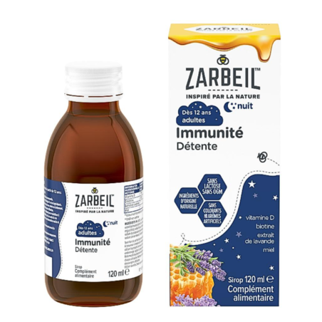 Zarbeil Sirop Immunité Détente Adulte Nuit, 120 ml